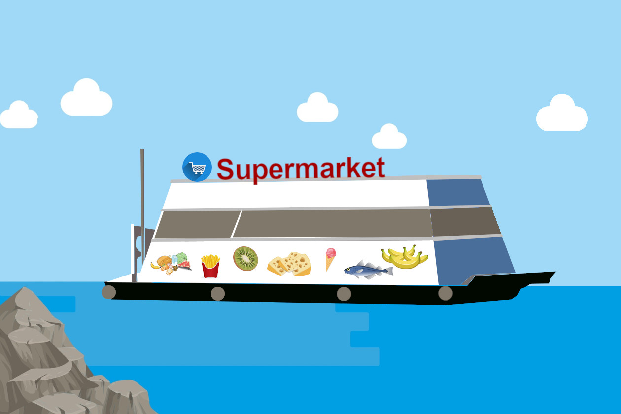 Carrefour launched its first floating supermarket, a pioneering initiative sailing on the coast of Dubai 