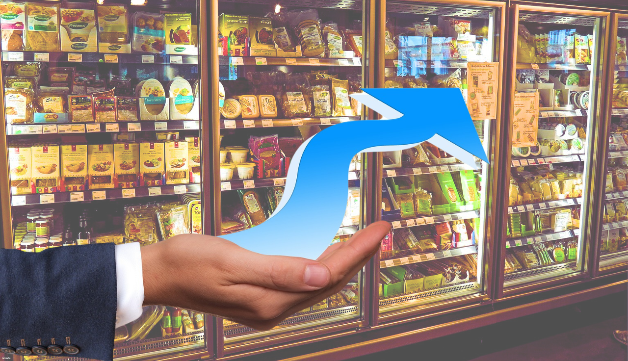Sales growth in value and volume in retailing